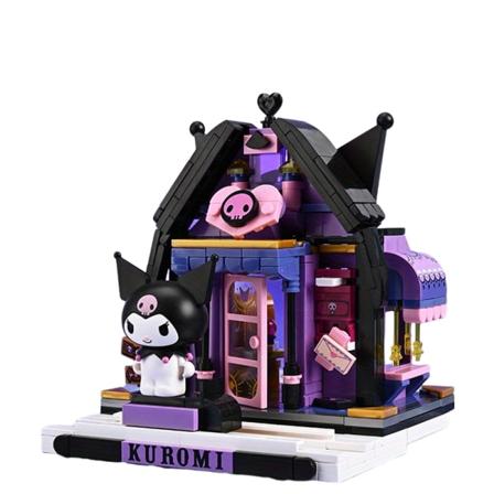 Kuromi Arkitektoninen Melodia Kaneli Pom Purin Rakennuspalikat Tyttö Kissa Jade Lapset Koulutus Lelulelu Lahja