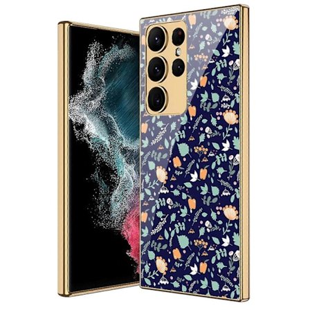 Elektropläterad Målad Skal för Samsung Galaxy S23 Ultra / S23 Plus / S23 Fodral-WELLNGS