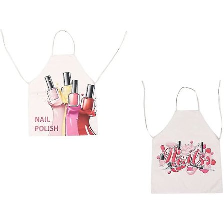 Kynsitekniikan esiliina Kosmetiikkaesiliina Söpö Säkki-Kangaspuuvillaesiliina