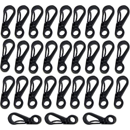 30 st Mini Karabinhakar med Metallfjäder Wiregate Haka och Liten E
