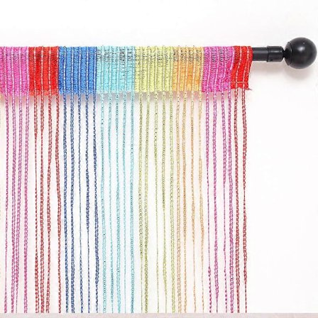 Fluenet til døre. Netgardiner til vinduer. Perleforhæng til dør. Rumdelere. Vintage perleforhæng fluenet. (2 * 1m)