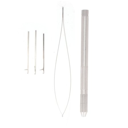 Hårforlængelsesværktøj Holdbart Metal Let Nem Betjening Bærbart Hårforlængelsesløkkeværktøj med Krog Holder