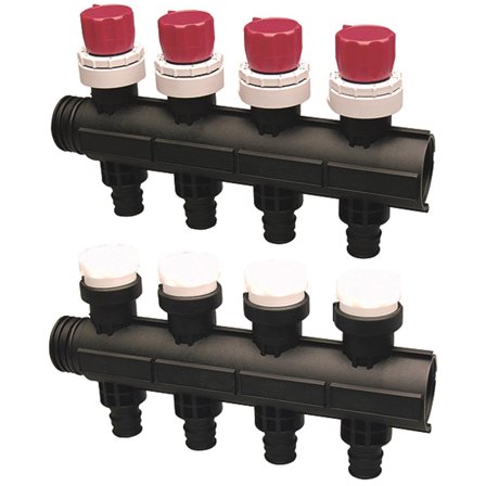 Uponor Pro 1 Q&E Fördelare 20 x 2,0 mm, G25 4 avstick, Värme