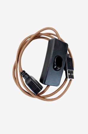 Mr. Wattson - USB-ledning tænd/sluk-knap Mini Wattson 1,5 m - Sort - Tilbehør - Fra Homeroom