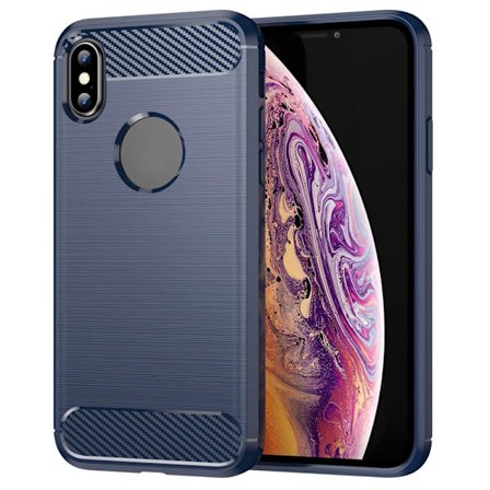 Carbon Flex iPhone Xs skal - Blå