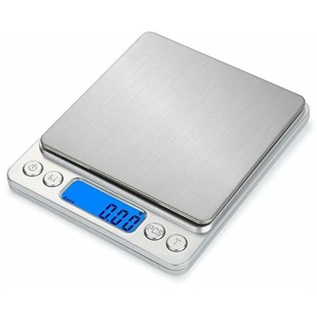 Køkkenvægt USB Genopladelig 3 kg/0,1 g Digital Bagevægt, Elektronisk Præcisionsvægt i Rustfrit Stål