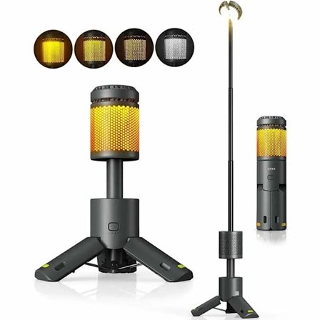LED Utendørs Camping Lantern UBS Oppladbar Justerbar Farge Temperatur Utendørs Bærbar Lantern