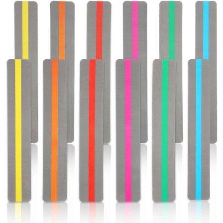 12 stk. Guidede læsestrimler, Dysleksi læseværktøjer Farvet overlay bogmærke Highlight strimler Bogmærker Hjælp med dysleksi til børn