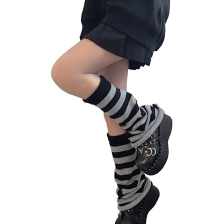Legvarmere til kvinder, moderigtige strikkede benvarmere, lange benstrømper, søde