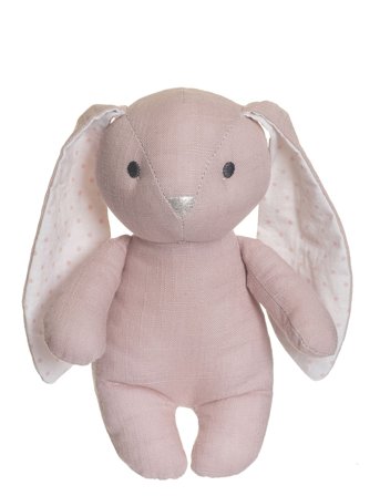 Teddykompaniet | Elina, Rabbit In Cotton And Linen Fabric, Pink | H:20CM