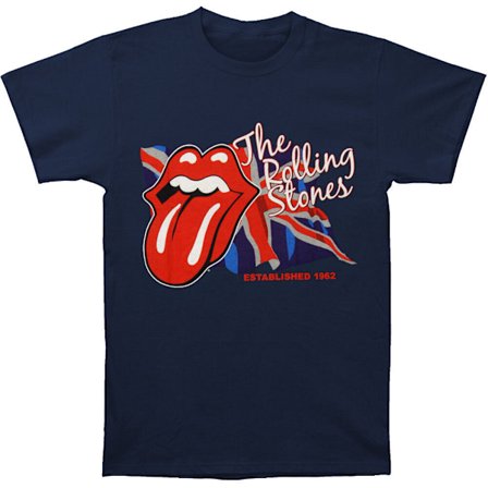 The Rolling Stones Unisex Adult Lick The Flag T-Shirt XL Marinblå B