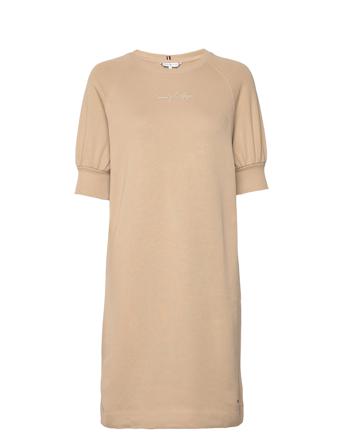 Regular Graphic C-Nk Short Dress Beige Tommy Hilfiger