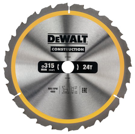 Dewalt DT1961-QZ Sågklinga 315 x 30 mm, 24T, Maskintillbehör & förbrukning
