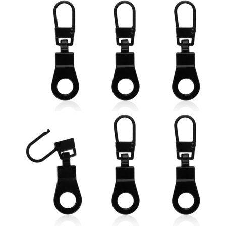 6 stk. små huller lynlås lynlås aftagelig lynlås fane reparation til tøj jakker støvler håndtaske