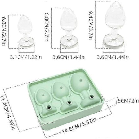 Prank Butt Plug Formade Isbitar Brickor, Silikonform För DIY Tårta Choklad Godis (FMY)