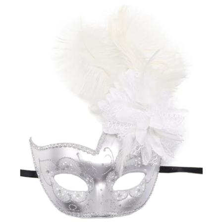 Spets Maskerad Ball Mask Födelsedagsbal Bröllopsfest White