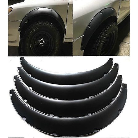 3.5/90mm 4 stk. Universelle Fleksible Ekstra Brede Karosseri Bil Skjermbreddere Hjulbuer - Perfekt