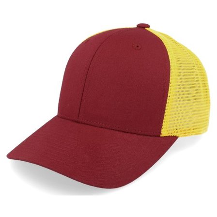 Equip - Röd trucker Keps - Cardinal/Gold Trucker @ Hatstore
