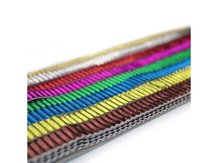 Wellpapp metallic 6 remsor x 8färger - Lyreco - Skola och förskola - Hobbypapper - Specialpapper