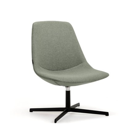 Lounge chair LANGLEY, black/green grey