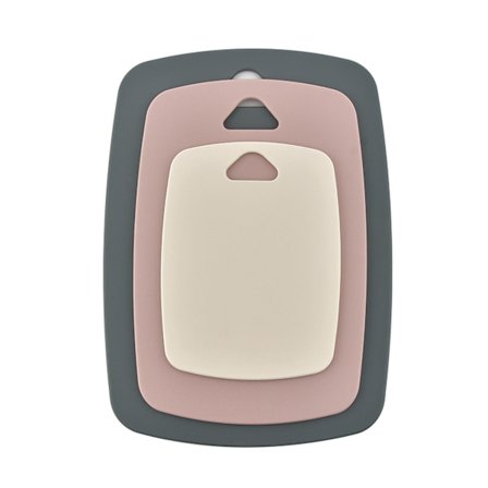 3-delat säker PP skärbräda med lättgreppshandtag, multifunktionell för köket, typ 1 fyrkantig