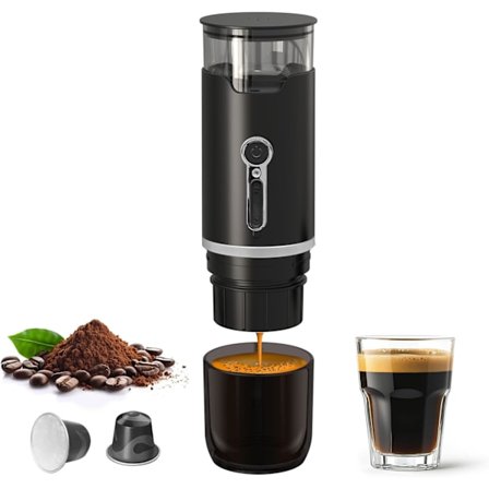 Bärbar Kaffemaskin 2 I 1 Koncentrerad Automatisk Pump Pulverkapsel Dubbel Användning Med Värmefunktion