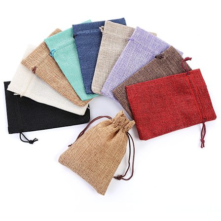 24 Julekalender - Stofposer 24 Digitale Klistermærker DIY Julegaveposer Dekorative Poser med Tags Små Vareposer