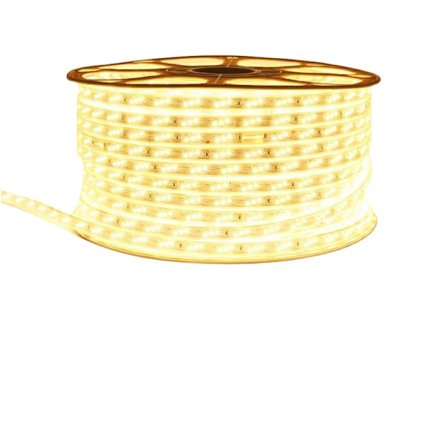 LED-lysstripe utendørs vanntett høyspenning selvklebende hjemmedekorasjonsbelysning COB superlys dobbel rad takmyk lys