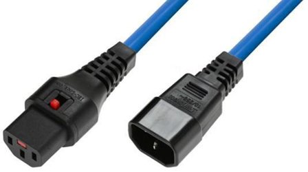 MicroConnect Powercord C13 IEC Lock - C14