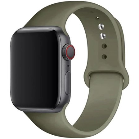 Silikonrem for Apple Watch Band 45mm 44mm 42mm 49mm 41mm 40mm 38mm armbånd iWatch Series 8 7 9 SE 4 3 5 Ultra 6 Khaki Khaki