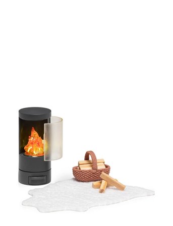 Lundby Lundby Braskaminset - Multi/patterned - 3.5X3.5X8.2CM