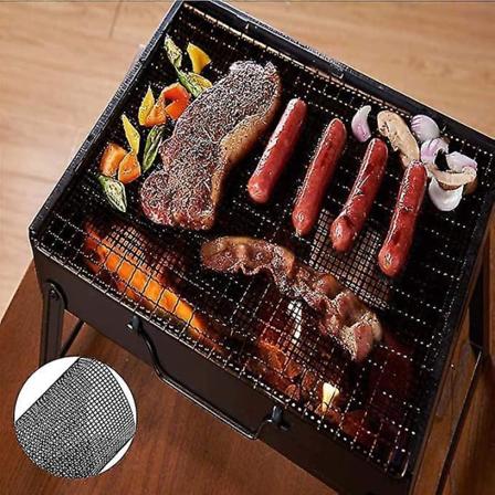 3 stk Grillmatter for BBQ, Ikke-klebende Mesh-matter, Gjenbrukbare, Enkle å Rengjøre