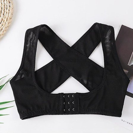 Body Shaper Korsett Kvinnor Bröst Hållningskorrigerande Bälte Hälsovård Rygg Axelstöd Fitness Brace Hållningskorrigering Xa89l-svart(L,Svart)