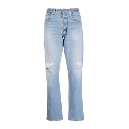Re/Done, Straight Jeans Blauw, Dames, Maat:W29