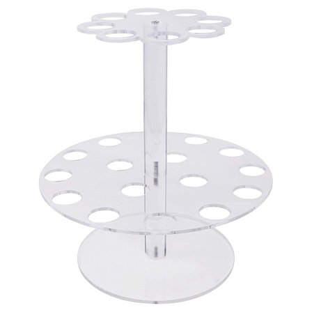 Isdisplaystander med huller 2-lags sushirulleholder Støtteholdere til hjemmekøkken bageri cupcake dessertudstilling