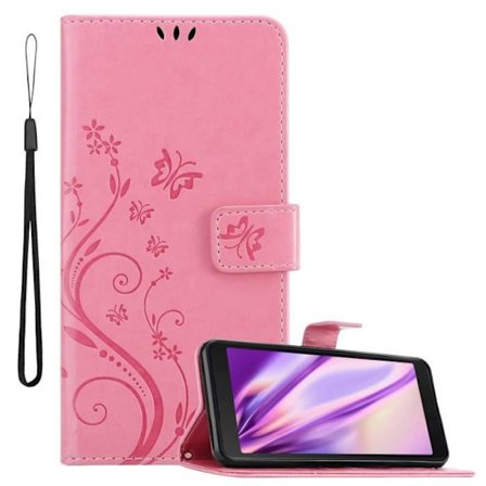 Fodral till Samsung Galaxy XCover 5 Fodral i PINK FLORAL Fodral Skydd Blommig plånbok