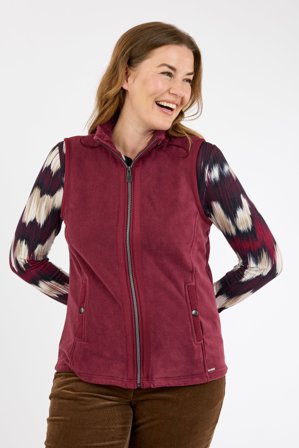 BRANDTEX - Vest - Bordeaux - Fleece