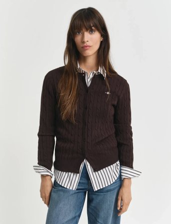 GANT | Stretch Cotton Cable Cardigan | M
