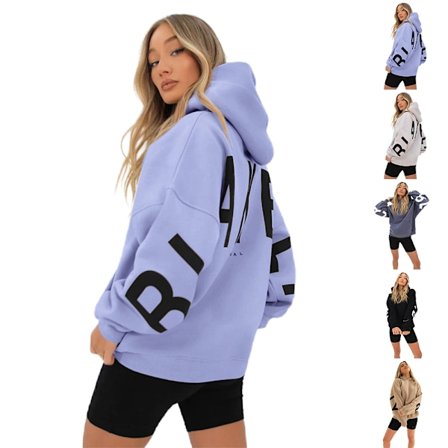 Blakely Hoodies Dam Huppari Pitkähihainen Pusero Jumper Rent Päälle Pukeutuva Sininen Blue