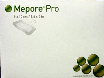 Mepore Pro dusjtett selvheftende kompress, Steril, 9 cm x 10 cm, 5 stk.