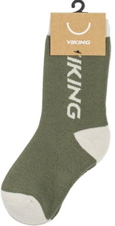 Viking Play Wool Thermo Socks Kids Olive