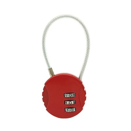 Wire Rope Password Lock Hængelås RØD