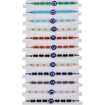 Fargerike Ondt Øye Perlearmbånd Håndlagde Lykke Tyrkisk Nazar Amulett Snøre Ankelarmbånd Mal De Ojo Armbånd