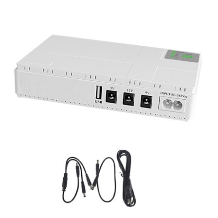 10400mAh Mini UPS-batteribackup för WIFI-router LED-ljusremsa Säkerhetskamera Batteribackup & överspänningsskydd USB 5V