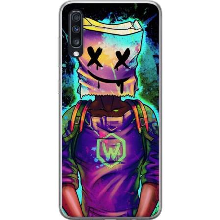 Samsung Galaxy A70 Läpinäkyvä kuori Fortnite Marshmello