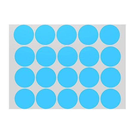 Blå Färgade Klistermärken i Blandade Storlekar Självhäftande Runda Etiketter Cirkelformade Prickar Scrapbook