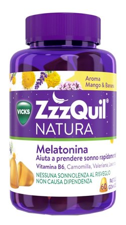 ZzzQuil NATURA 60 Gommose Mango Banana con Melatonina