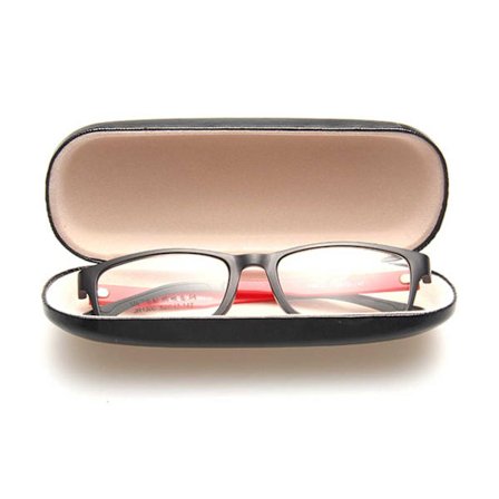 Praktisk briller sak i skinn for solbriller briller