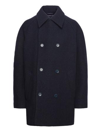 Double Breasted Boiled Wool Ja Villakangastakki Navy Filippa K