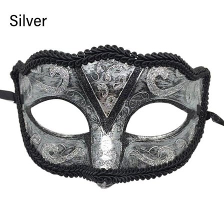 2 stycken Masquerade Tiara Dance Mask SILVER 2ST 2ST